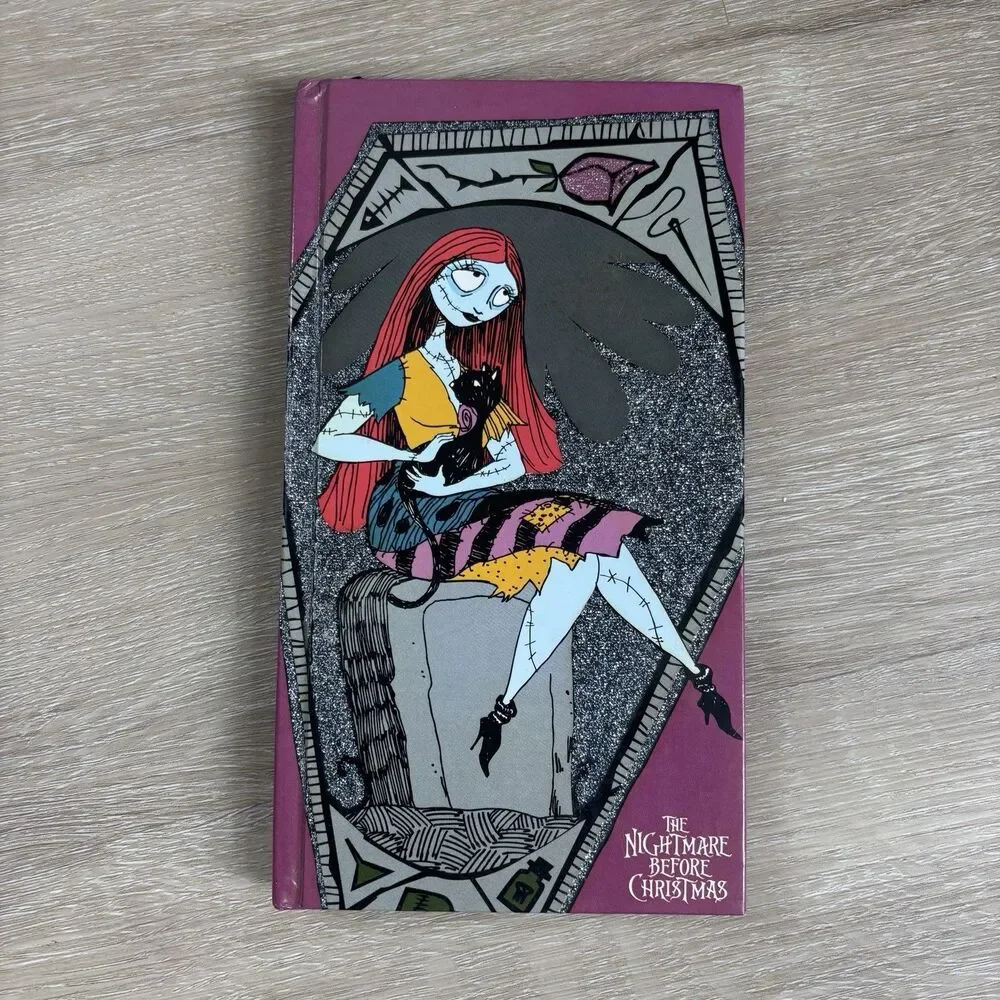 Disney Nightmare Before Christmas Sally Glitter Journal Notebook Bookmark READ!